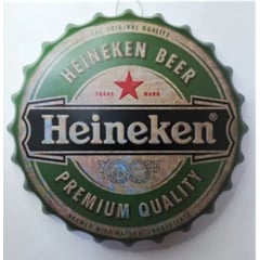 GENERICO - Chapa Metálica decorativa Cerveza HEINEKEN para bar sala adornos