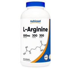 NUTRICOST - Original L Arginina Arginine 500mg Aminoácido 300 Caps