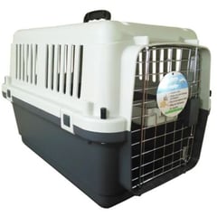 GENERICO - Jaula transportadora para perros l60 - gris