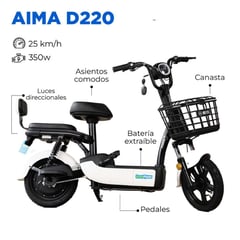 AIMA - Moto Electrica XDL D220 Color Blanco