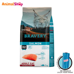 BRAVERY - Comida De Gato Adulto Esterilizado Salmón 7 Kg