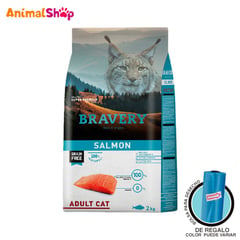 BRAVERY - Comida De Gato Adulto Salmón 2 Kg