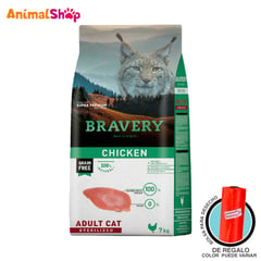 BRAVERY - Comida De Gato Adulto Esterilizado Pollo 7 Kg