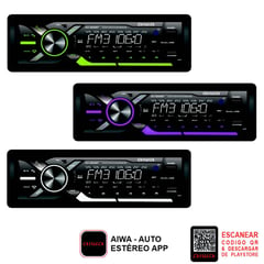 AIWA - Auto Radio Bluetooth usbx2 App Control AW-3269BT