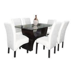 ALTO HOGAR - Juego de Comedor 6 Sillas Norly Blanco