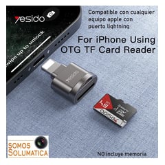 YESIDO - Lector De Memorias Microsd - Lightning Otg - Para equipos Apple