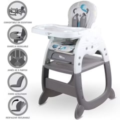 CONFORT - Silla de Comer 3 en 1 Panda PV2024 - Gris