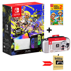 NINTENDO - Consola Switch Oled Splatoon 3 - Estuche Blanco - Juego