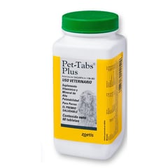 ZOETIS - PET TABS PLUS 60 TABLETAS SUPLEMENTO VITAMIMAS MASCOTA.