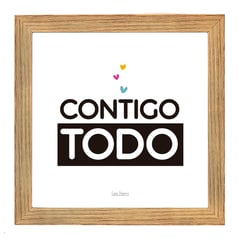 CASA PIZARRO - Cuadro regalo de aniversario "Contigo todo", 17 x 17 cm