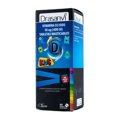 DRASANVI - Vitamina D3 Kids 400UI 60 tabletas masticables