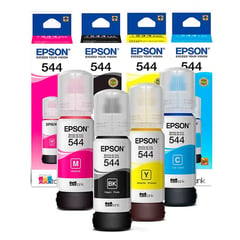 EPSON - Pack 4 Tintas Epson 544 Cyan Magenta Yellow Black