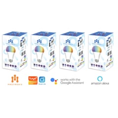 MADTRONIX - Foco Inteligente 14W PRO WIFI RGB Smart LED Pack x 4