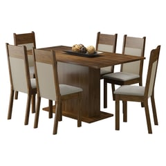 MADESA - Juego de Comedor Lousiana con 6 Sillas