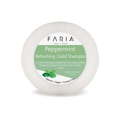 FARIA NATURALS - Shampoo sólido Peppermint Natural y Vegano