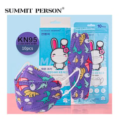 SUMMIT PERSON - Mascarilla KN95 Fish Type NIÑA diseño DINOS caja10und