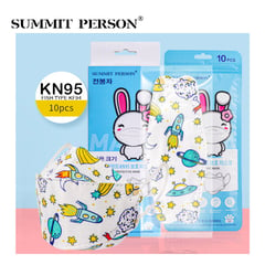 SUMMIT PERSON - Mascarilla KN95 Fish Type NIÑO diseño COHETES caja10und