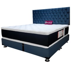 KAMAS - Dormitorio Americano King Plomo Colchon Norole Pt