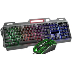 SEISA - Kit Teclado Y Mouse Gamer Alámbrico Retroiluminado Mecánico