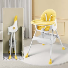 BABYKISS - SILLA DE COMER PLEGABLE AMARILLO