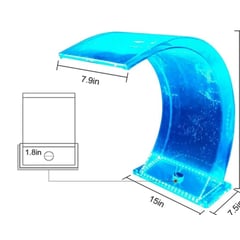 GENERICO - Cascadas de Acrílico para Piscinas RGB H60CM X 30CM