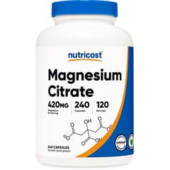 GENERICO - Citrato de Magnesio Magnesium Citrate 240 capsulas