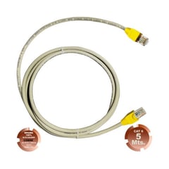 SATRA - Cable red internet utp cat6 de 5mts gris armado de cobre