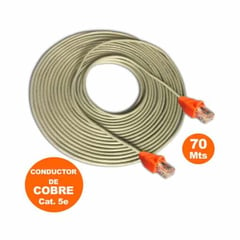 SATRA - Cable red internet utp  cat 5e  70mts gris armado de  cobre