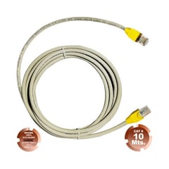 SATRA - Cable red internet utp cat6 de 10mts gris armado de cobre