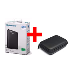 WESTER DIGITAL - Disco duro externo Western Digital Elements 1TB FUNDA