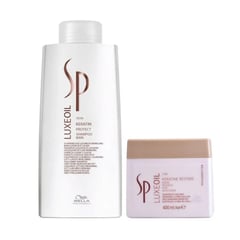 WELLA - Shampoo 1000ml Protector c/Keratina + Mascarilla 400 SP Luxe Oil