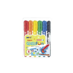 AMOS - Crayones Lavables - Glass Fun (Estuche X 06)