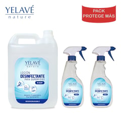 YELI - Desinfectante Amonio Cuaternario YELAVE Pack PROTEGE MÁS