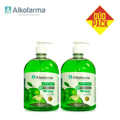 ALKOFARMA - Jabón líquido antibact litro manzana DÚO PACK