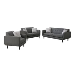 AZYA MUEBLES - Juego Sala 3-2-1 Bucarest Gris -