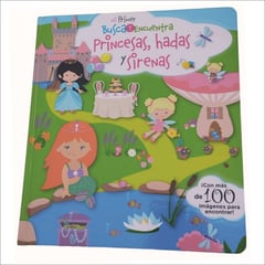 EUROSURBOOKS - BUSCA Y ENCUENTRA PRINCESAS HADAS Y SIRENAS - LIBRO INTERACTIVO