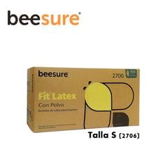 BEE - Guantes de látex talla S 100 unidades BEESURE