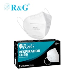 R&G - Respirador KN95 5 capas blanco caja*15und