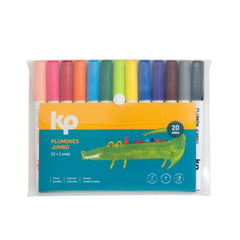 KP - Plumon Jumbo Punta Redonda (Estuche 12 + 1)