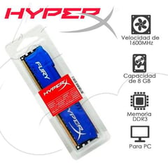 HP - MEMORIA RAM DDR3 8GB 1600 MHZ HYPERX