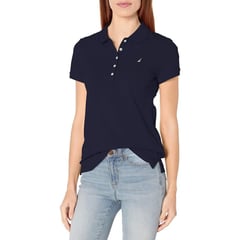 NAUTICA - Polo Mujer Sleve Breathable Azul Navy.