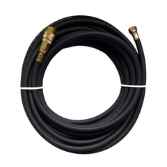 WUFU - MANGUERA JEBE Y LONA NEGRA 1/4" PARA COMPRESORA 10 MTS +CONECTOR RAPIDO +TUERCA Y ESPIGA