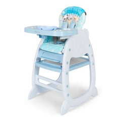 BABY - Silla de Comer 3 en 1 para Bebe Carpeta Zoo Celeste