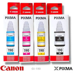 CANON - Tinta Canon GI-190 kit x4 Colores CMYBK