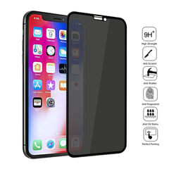 GENERICO - Mica de vidrio Anti Espía para iPhone 11 Pro Max en 5D- Negro