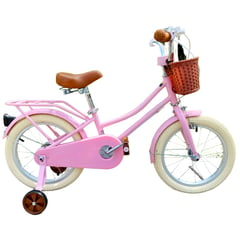 JOY STAR - Bicicleta para Niña con rueditas Stitch Aro 16 Rosada