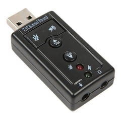 GENERICO - Tarjeta de sonido 7.1 usb audio 3d externo - negro