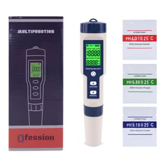 GENERICO - Medidor Digital 5 En 1 Tds Ec Ph Metro Salinidad Temperatura