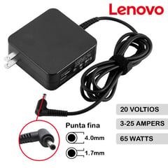 GENERICO - Cargador Genérico Lenovo 20V 3-25A 65W Retráctil