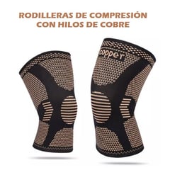 GENERICO - Rodillera de Compresión con Hilos de Cobre - TALLA L